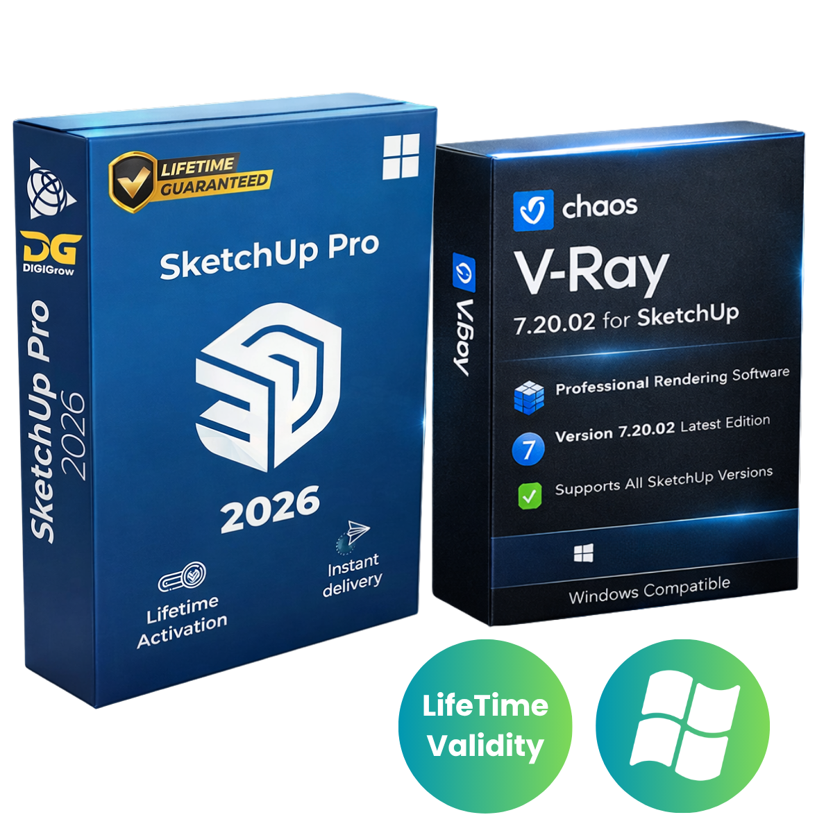 SketchUp Pro 2026 + Chaos V-Ray 7.20.02